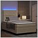 Letto a molle con materasso con led Crema 120 x 190 cm Tessuto - Foto miniatura 5