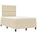 Letto a molle con materasso con led Crema 120 x 190 cm Tessuto - Foto miniatura 6