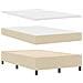 Letto a molle con materasso con led Crema 120 x 190 cm Tessuto - Foto miniatura 7