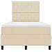 Letto a molle con materasso con led Crema 120 x 190 cm Tessuto - Foto miniatura 8