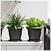 Vaso Rotondo per Fiori 24 pcs Nero Ø 26 x 21.5 cm Plastica - Foto miniatura 2