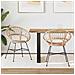Sedia da pranzo 2 pcs Naturale 49 x 51 x 81 cm Rattan e Ferro - Foto miniatura 2