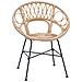 Sedia da pranzo 2 pcs Naturale 49 x 51 x 81 cm Rattan e Ferro - Foto miniatura 4