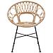Sedia da pranzo 2 pcs Naturale 49 x 51 x 81 cm Rattan e Ferro - Foto miniatura 5