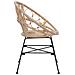Sedia da pranzo 2 pcs Naturale 49 x 51 x 81 cm Rattan e Ferro - Foto miniatura 6