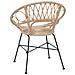 Sedia da pranzo 2 pcs Naturale 49 x 51 x 81 cm Rattan e Ferro - Foto miniatura 7