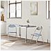 Sedia pieghevole 2 pcs Grigio 48 x 43,5 x 81 cm Pelle Sintetica - Foto miniatura 3