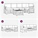 Set divani con cuscino 6 pcs Grigio Naturale e Chiaro - Foto miniatura 8