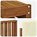 Set divani 8 pcs Naturale e Crema Legno di Acacia Massello - Foto miniatura 8