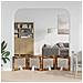 Cancello per cani con supporti 4 pcs Rovere Fumo 80 x 60 cm - Foto miniatura 3
