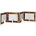 Cancello per cani con supporti 4 pcs Rovere Fumo 80 x 60 cm - Foto miniatura 4