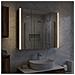 Mobiletto per specchio da bagno Rovere fumé 83,5 x 15,5 x 70 cm - Foto miniatura 2