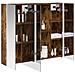 Mobiletto per specchio da bagno Rovere fumé 83,5 x 15,5 x 70 cm - Foto miniatura 3
