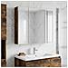 Mobiletto per specchio da bagno Rovere fumé 83,5 x 15,5 x 70 cm - Foto miniatura 4