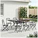 Set da Pranzo per Giardino 9 pcs Antracite 212 x 90 x 76 cm - Foto miniatura 2