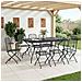 Set da Pranzo per Giardino 9 pcs Antracite 212 x 90 x 76 cm - Foto miniatura 3