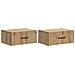 Mobiletto da notte a muro con cassetto 2 pcs Rovere Artigianale - Foto miniatura 1