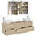 Set di mobili per il bagno 4 pcs Rovere Sonoma - Foto miniatura 3
