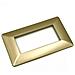 5 Placche Muro 4 Posti Moduli Oro Opaco Compatibile Tipo Bticino Matix - Foto miniatura 1