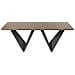 Tavolo Da Pranzo 200x100cm Color Marrone Scuro E Nero Sintra - Foto miniatura 9