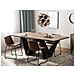 Tavolo Da Pranzo 200x100cm Color Marrone Scuro E Nero Sintra - Foto miniatura 2