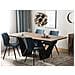 Tavolo Da Pranzo 200x100cm Color Marrone Scuro E Nero Sintra - Foto miniatura 4