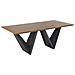Tavolo Da Pranzo 200x100cm Color Marrone Scuro E Nero Sintra - Foto miniatura 14