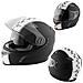 Casco Integrale Moto Scooter Touring Visiera Interna Parasole Viaggio Nero L - Foto miniatura 1
