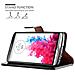 Custodia Compatibile Con Lg G3 In Nero Grafite - Coperchio Protettiva Con Chiusura Magnetica, Funzione Stand E Tasca Per Le Carte - Foto miniatura 2