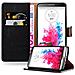 Custodia Compatibile Con Lg G3 In Nero Grafite - Coperchio Protettiva Con Chiusura Magnetica, Funzione Stand E Tasca Per Le Carte - Foto miniatura 1