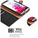 Custodia Compatibile Con Lg G3 In Nero Grafite - Coperchio Protettiva Con Chiusura Magnetica, Funzione Stand E Tasca Per Le Carte - Foto miniatura 7