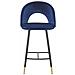 Set Di 2 Sgabelli Da Bar In Velluto Blu Navy Falton - Foto miniatura 2