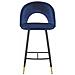Set Di 2 Sgabelli Da Bar In Velluto Blu Navy Falton - Foto miniatura 6
