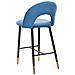 Set Di 2 Sgabelli Da Bar In Velluto Blu Navy Falton - Foto miniatura 9
