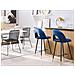 Set Di 2 Sgabelli Da Bar In Velluto Blu Navy Falton - Foto miniatura 3