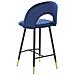 Set Di 2 Sgabelli Da Bar In Velluto Blu Navy Falton - Foto miniatura 8