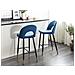 Set Di 2 Sgabelli Da Bar In Velluto Blu Navy Falton - Foto miniatura 10