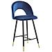 Set Di 2 Sgabelli Da Bar In Velluto Blu Navy Falton - Foto miniatura 7