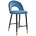 Set Di 2 Sgabelli Da Bar In Velluto Blu Navy Falton - Foto miniatura 15