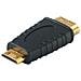 HDMI A / HDMI C, Maschio / femmina, Nero, Oro - Foto miniatura 1