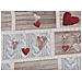 Telo Arredo Multiuso Linea Pensieri Delicati In 100% Cotone Disegno Shabby Love Singolo Rosso - Foto miniatura 2