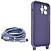 Cover Semirigida Per Iphone 13 Pro Max Cordino Nylon 80 Cm Viola Chiaro - Foto miniatura 5