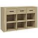 Credenza Rovere Sonoma 100x30x59,5 Cm In Legno Multistrato - Foto miniatura 2
