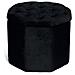 Pouf Salotto Contenitore Imbottito Trapuntato Ottagonale Velvet Tinta Unita Pouf Nero - Foto miniatura 1
