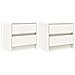 Comodini 2 Pz Bianchi 40x31x35,5 Cm In Legno Massello Di Pino - Foto miniatura 2