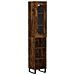 Credenza Rovere Fumo 34,5x34x180 Cm In Legno Multistrato - Foto miniatura 2