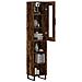 Credenza Rovere Fumo 34,5x34x180 Cm In Legno Multistrato - Foto miniatura 3