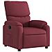 Poltrona Reclinabile In Tessuto Rosso Vino - Foto miniatura 2