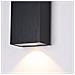 Lampada Da Parete Moderna Da Esterno Metallo Nero Luce Led 6w Ip54 3000k - Foto miniatura 2