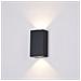 Lampada Da Parete Moderna Da Esterno Metallo Nero Luce Led 6w Ip54 3000k - Foto miniatura 3